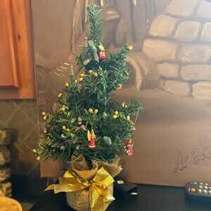 Mini Christmas Tree with Ornament Figurines